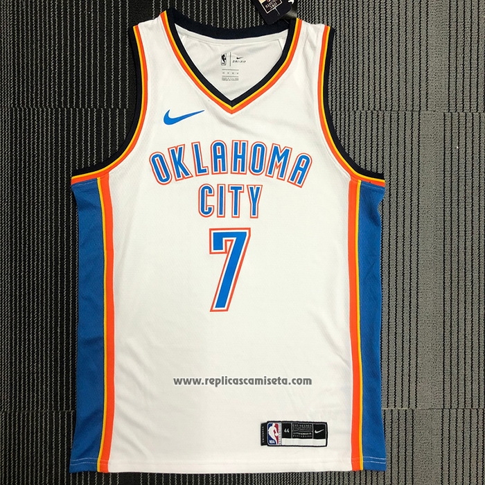 Camiseta Oklahoma City Thunder Carmelo Anthony #7 Association Blanco
